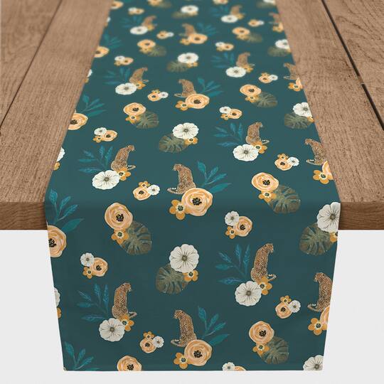 72" Tropical Jag Cotton Twill Runner